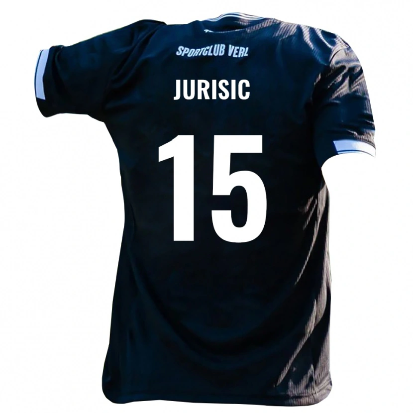 Danxen Dětské Fabian Jurisic #15 Černá Bílá Daleko Hráčské Dresy 2025/26 Dres