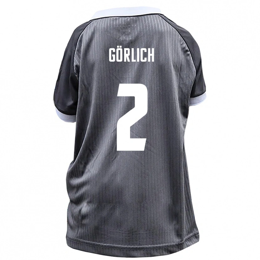 Danxen Dětské Luis Görlich #2 Šedá Bílá Daleko Hráčské Dresy 2025/26 Dres