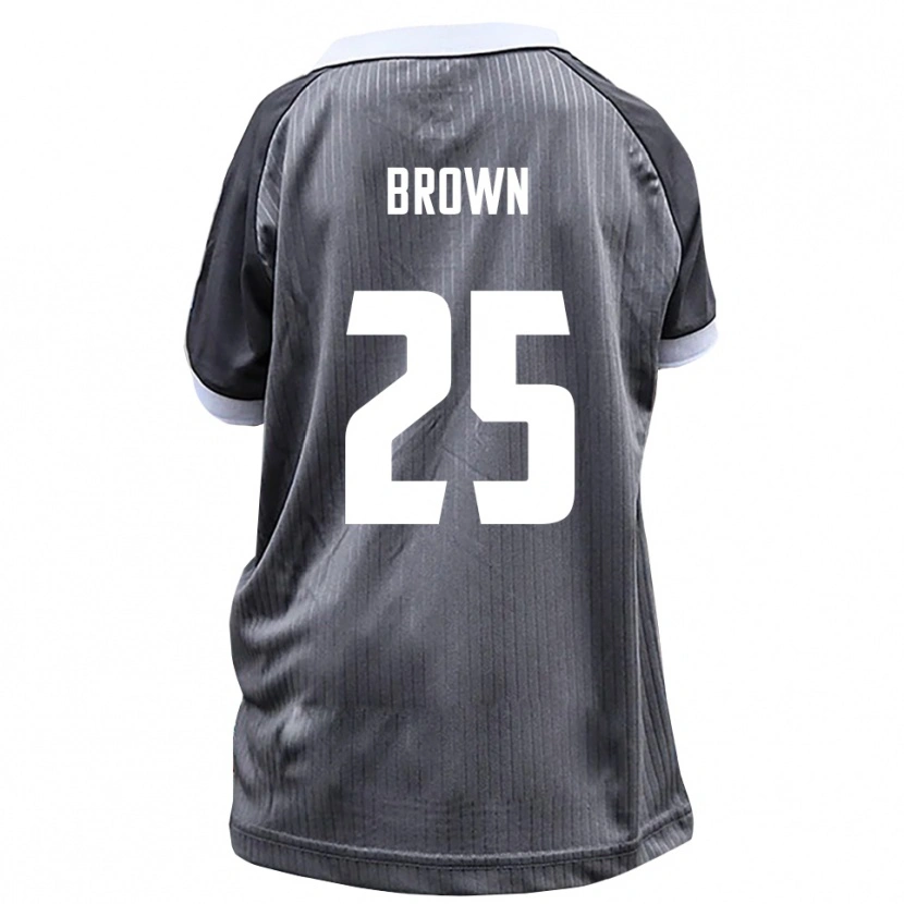 Danxen Dětské Evan Brown #25 Šedá Bílá Daleko Hráčské Dresy 2025/26 Dres