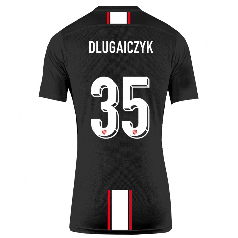 Danxen Dětské Alexander Dlugaiczyk #35 Černá Bílá Daleko Hráčské Dresy 2025/26 Dres