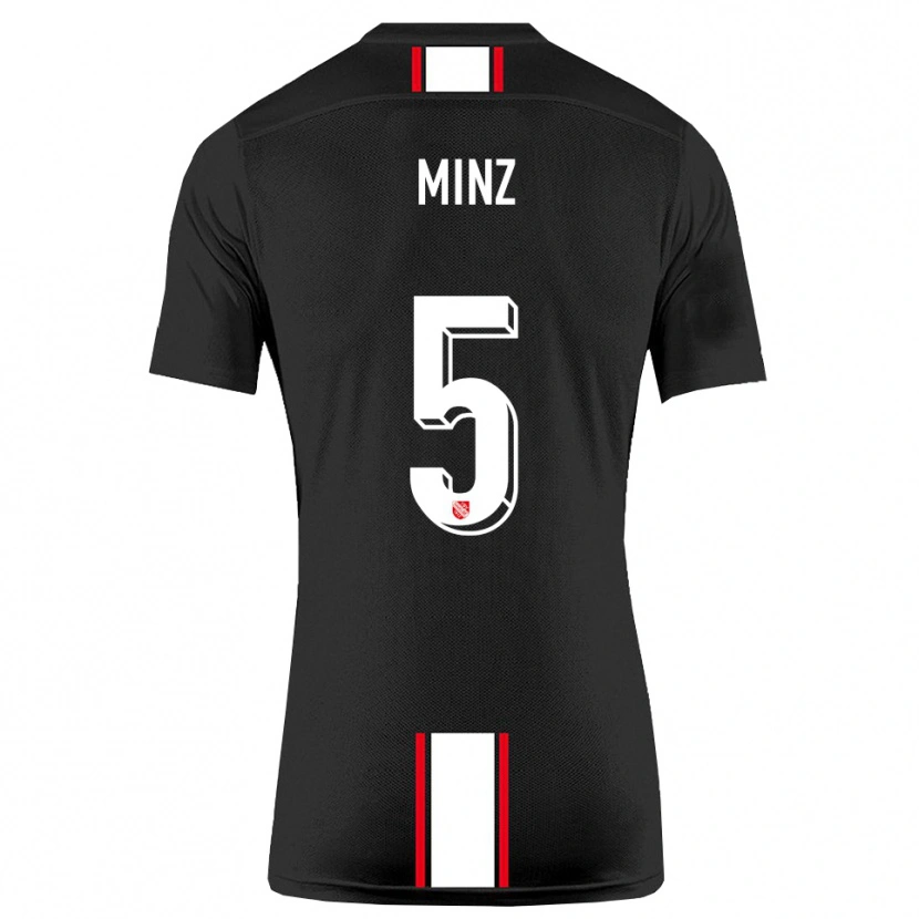 Danxen Dětské Dominic Minz #5 Černá Bílá Daleko Hráčské Dresy 2025/26 Dres