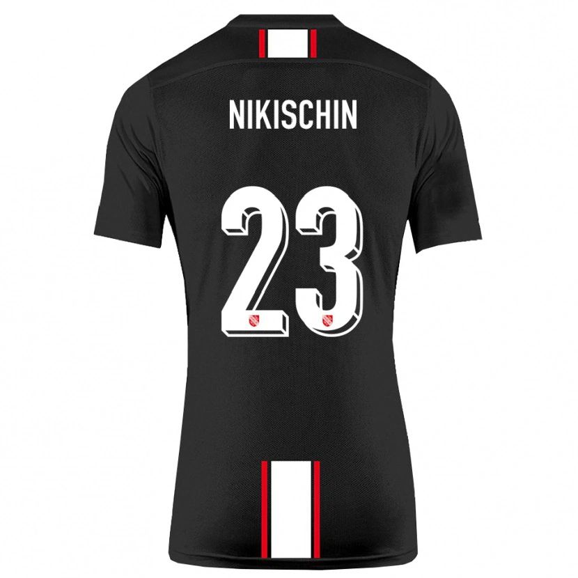 Danxen Dětské Adrian Nikischin #23 Černá Bílá Daleko Hráčské Dresy 2025/26 Dres