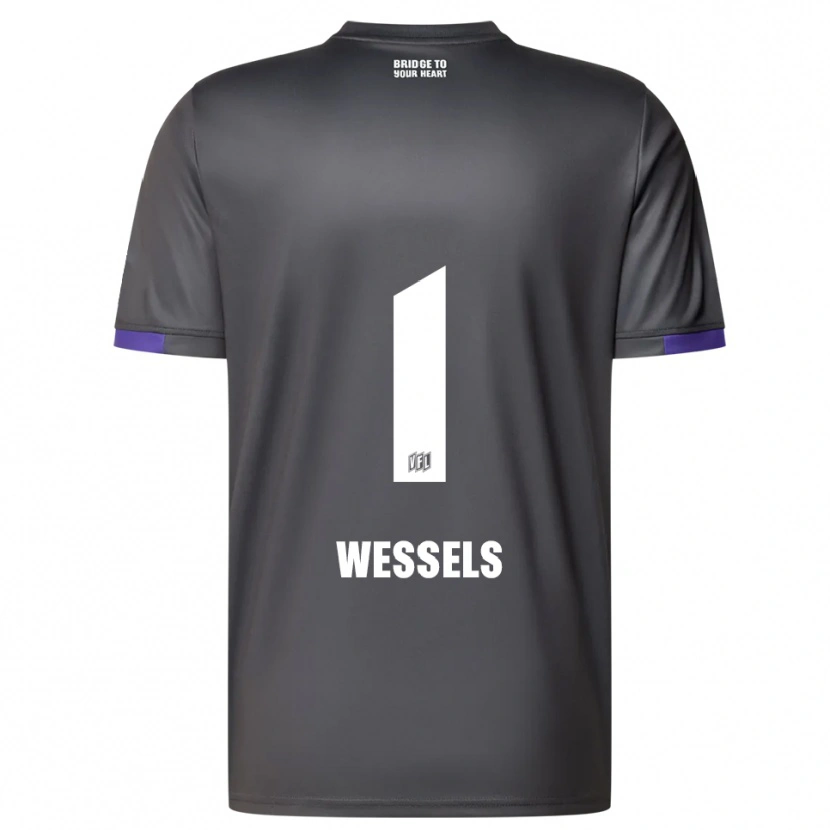 Danxen Dětské Felix Wessels #1 Šedá Fialová Daleko Hráčské Dresy 2025/26 Dres