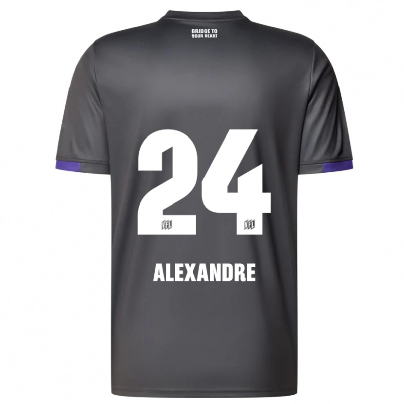 Danxen Dětské Tyron Alexandre #24 Šedá Fialová Daleko Hráčské Dresy 2025/26 Dres