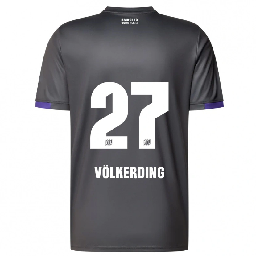 Danxen Dětské Jakob Völkerding #27 Šedá Fialová Daleko Hráčské Dresy 2025/26 Dres