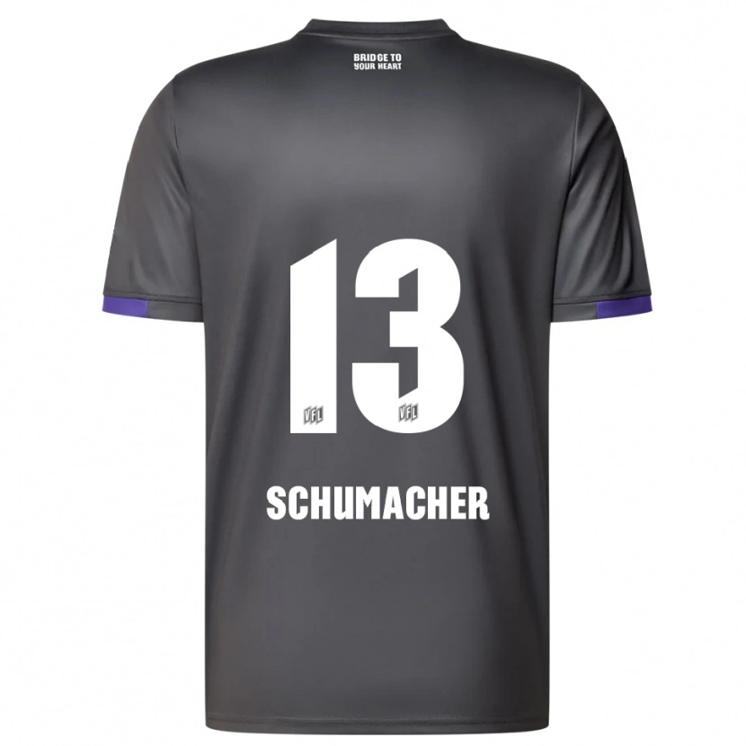 Danxen Dětské Kevin Schumacher #13 Šedá Fialová Daleko Hráčské Dresy 2025/26 Dres