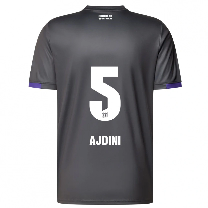 Danxen Dětské Bashkim Ajdini #5 Šedá Fialová Daleko Hráčské Dresy 2025/26 Dres