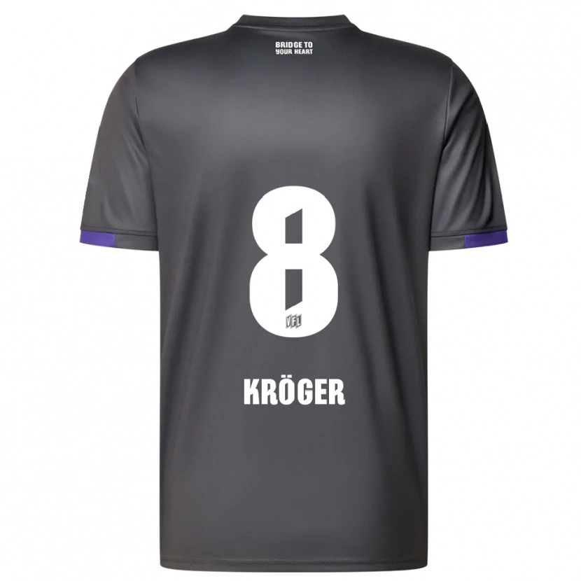 Danxen Dětské Luca Kröger #8 Šedá Fialová Daleko Hráčské Dresy 2025/26 Dres