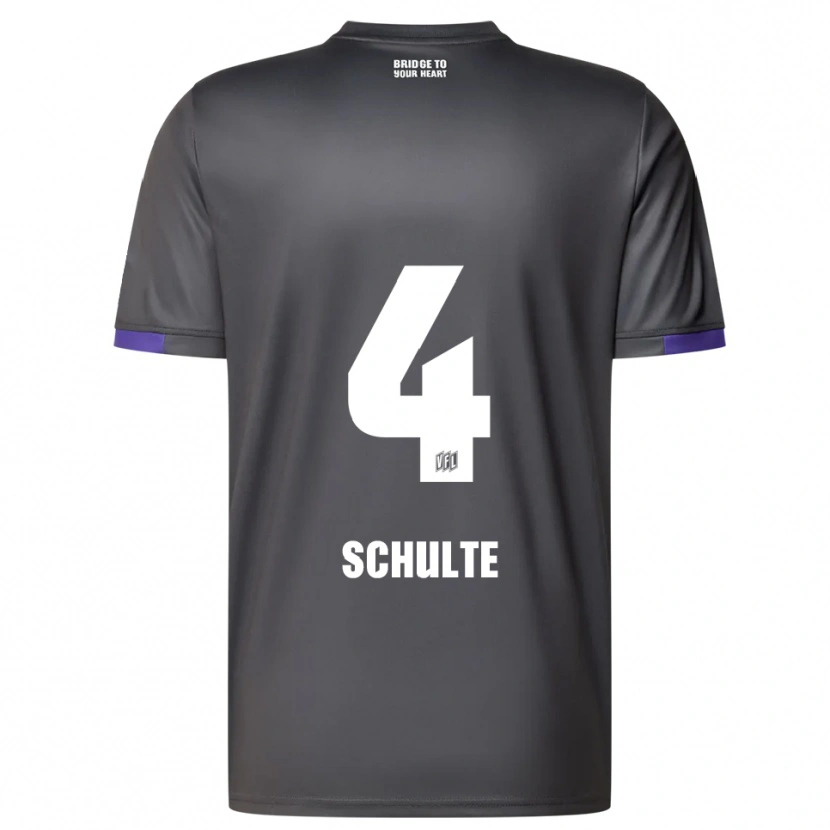 Danxen Dětské Henry Schulte #4 Šedá Fialová Daleko Hráčské Dresy 2025/26 Dres