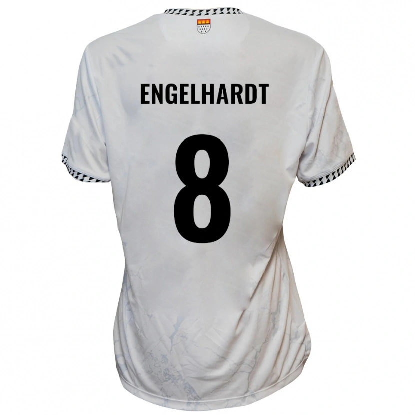 Danxen Dětské Florian Engelhardt #8 Bílá Černá Daleko Hráčské Dresy 2025/26 Dres