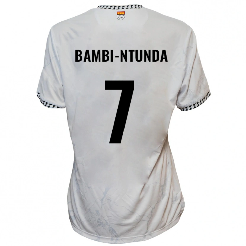 Danxen Dětské Charles Bambi-Ntunda #7 Bílá Černá Daleko Hráčské Dresy 2025/26 Dres