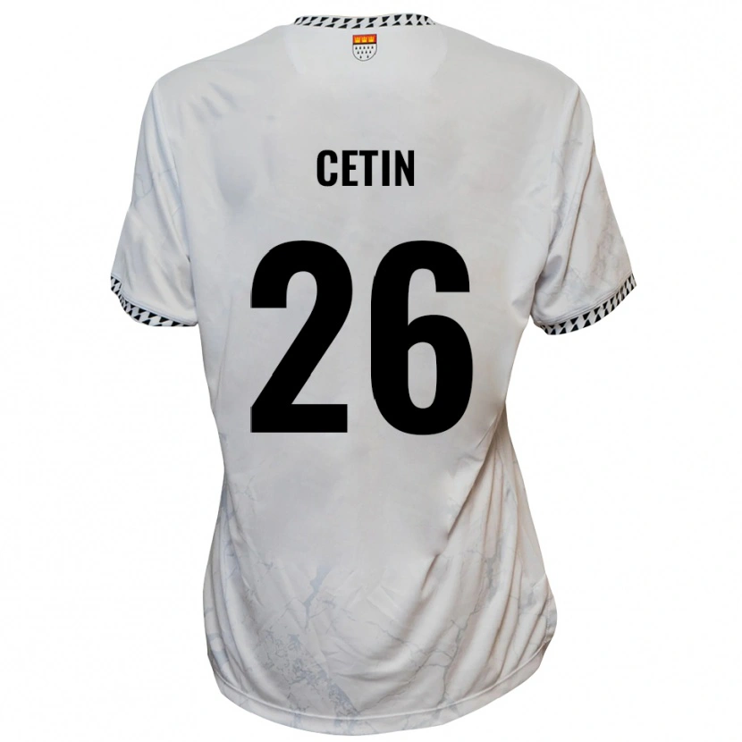 Danxen Dětské Serkan Cetin #26 Bílá Černá Daleko Hráčské Dresy 2025/26 Dres