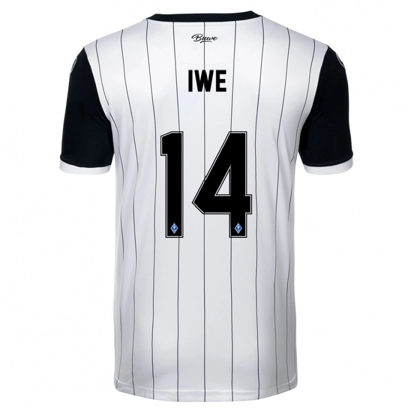 Danxen Dětské Emmanuel Iwe #14 Bílá Černá Daleko Hráčské Dresy 2025/26 Dres