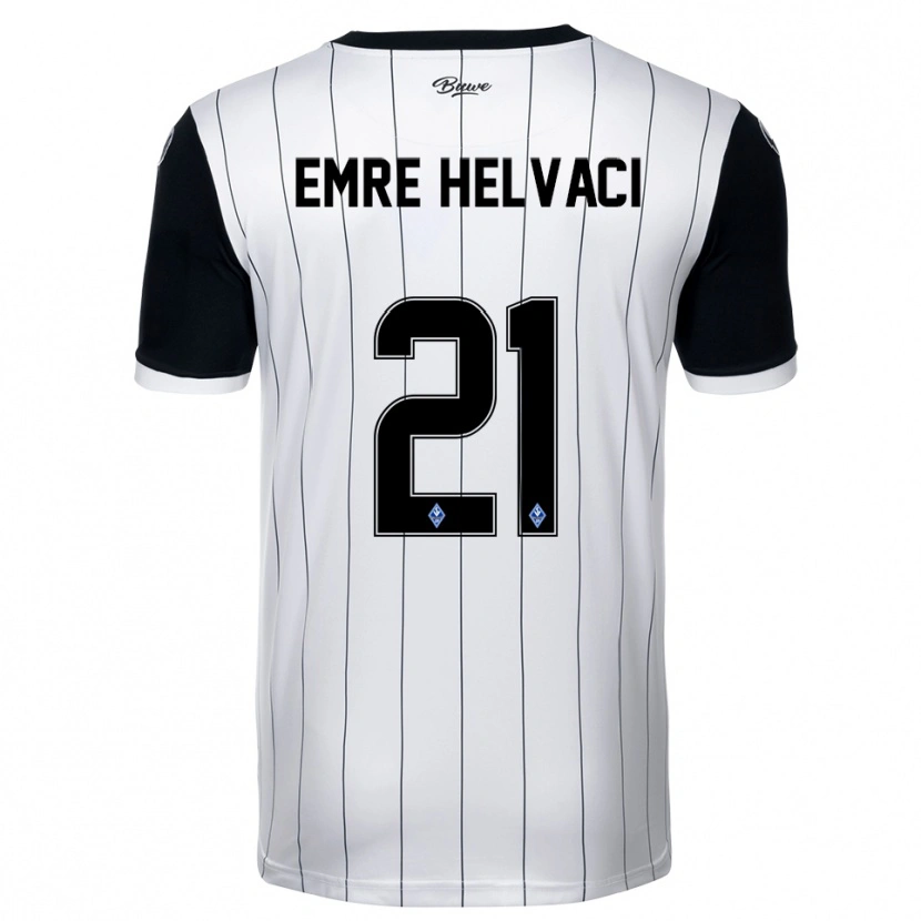 Danxen Dětské Faruk Emre Helvaci #21 Bílá Černá Daleko Hráčské Dresy 2025/26 Dres