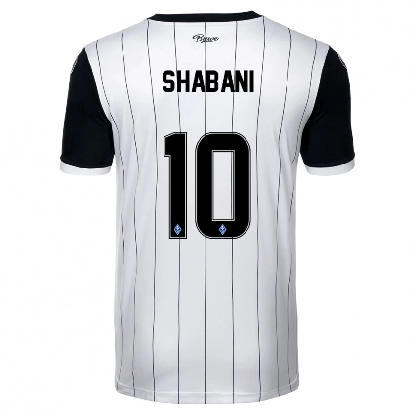 Danxen Dětské David Shabani #10 Bílá Černá Daleko Hráčské Dresy 2025/26 Dres