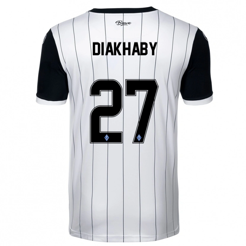 Danxen Dětské Adama Diakhaby #27 Bílá Černá Daleko Hráčské Dresy 2025/26 Dres