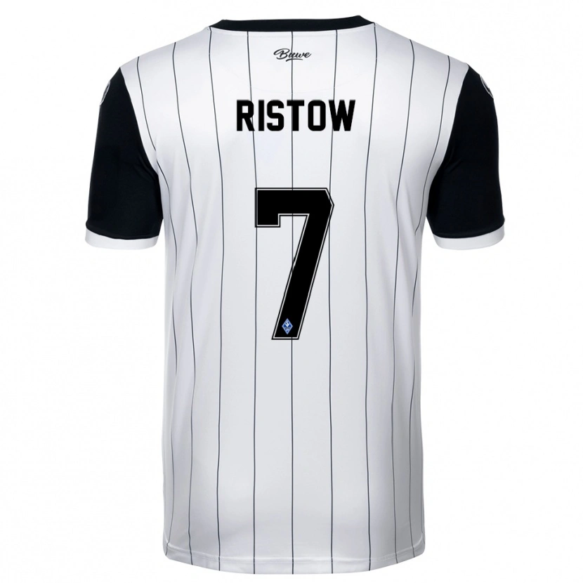 Danxen Dětské Daniel Ristow #7 Bílá Černá Daleko Hráčské Dresy 2025/26 Dres