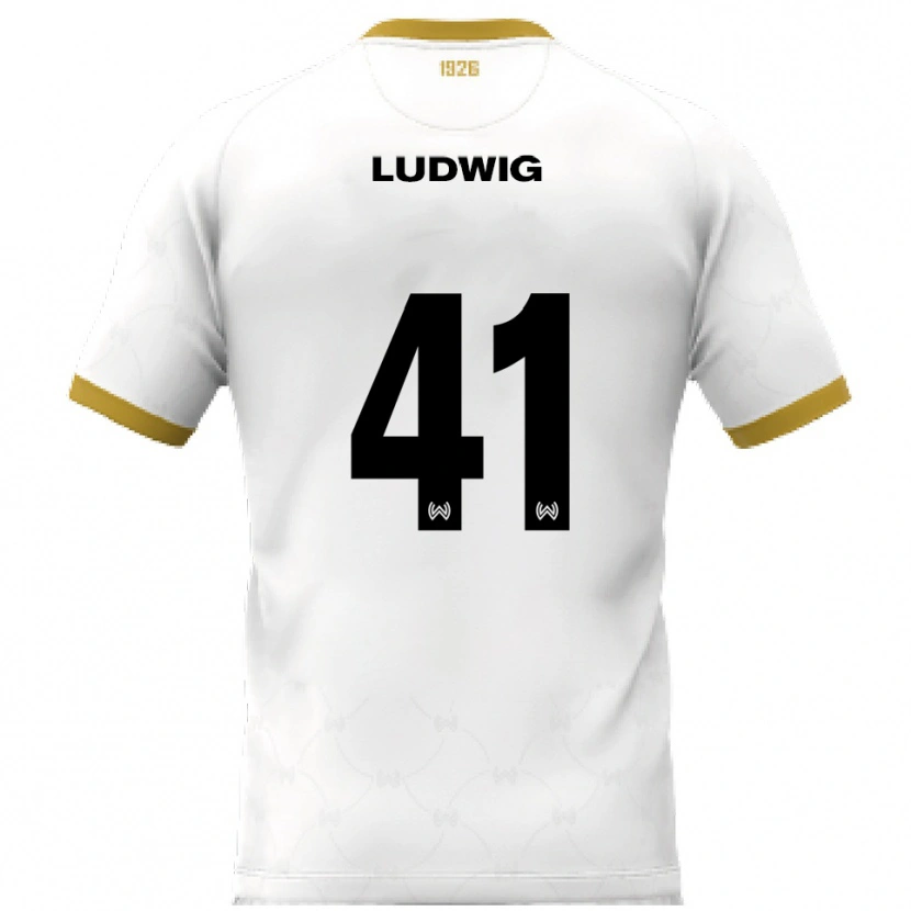 Danxen Dětské Finn Ludwig #41 Bílá Zlatá Daleko Hráčské Dresy 2025/26 Dres