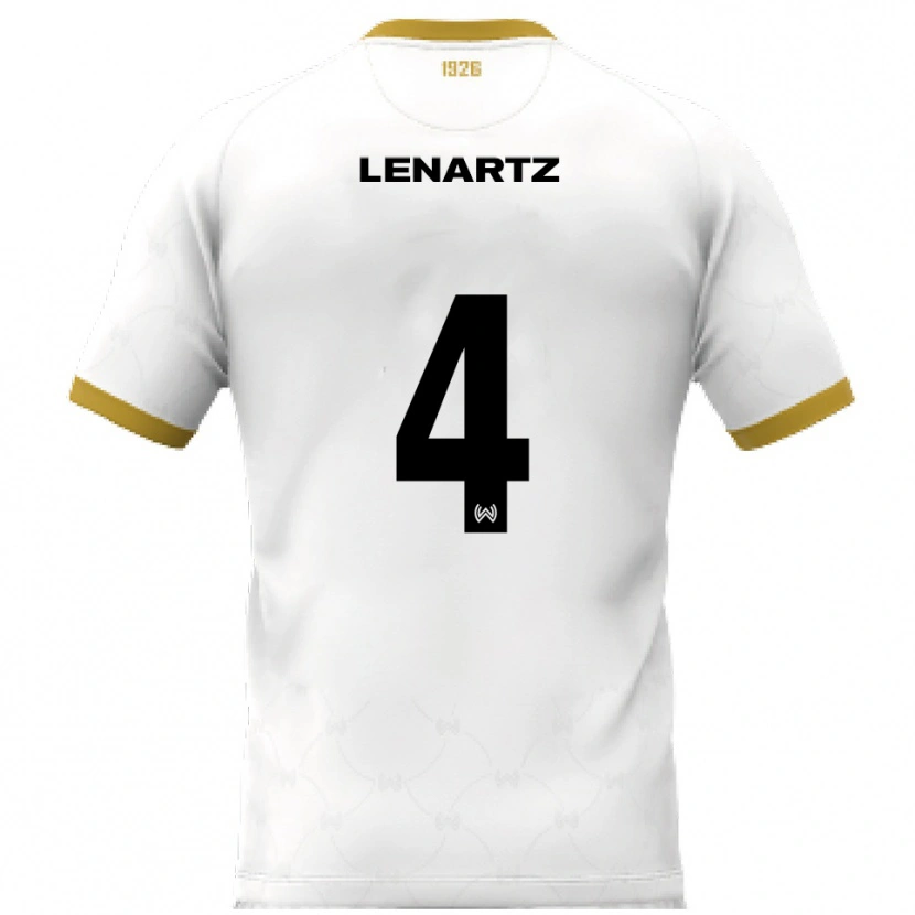 Danxen Dětské Oskar Lenartz #4 Bílá Zlatá Daleko Hráčské Dresy 2025/26 Dres