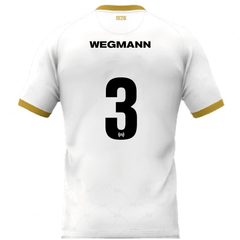Danxen Dětské Marius Wegmann #3 Bílá Zlatá Daleko Hráčské Dresy 2025/26 Dres