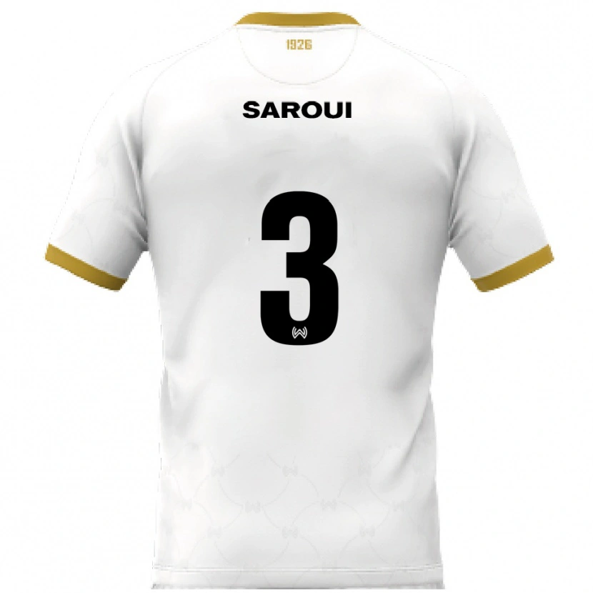 Danxen Dětské Amin Saroui #3 Bílá Zlatá Daleko Hráčské Dresy 2025/26 Dres