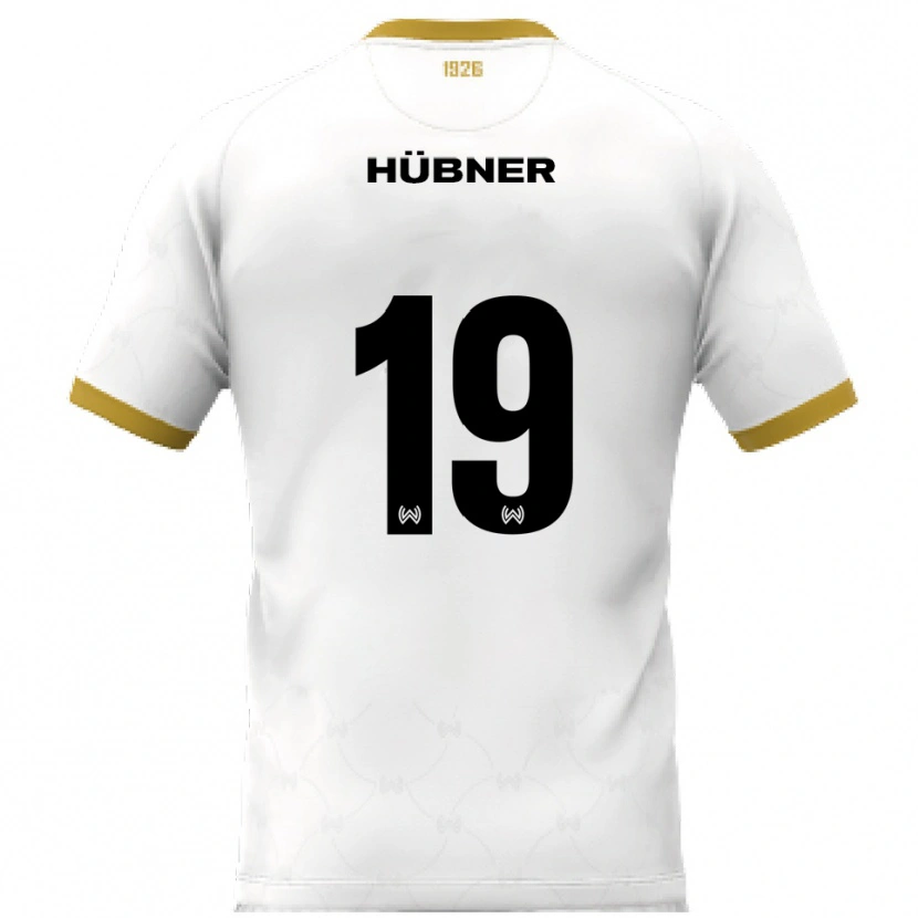 Danxen Dětské Florian Hübner #19 Bílá Zlatá Daleko Hráčské Dresy 2025/26 Dres