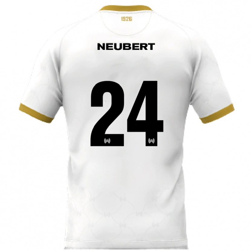 Danxen Dětské Tim Neubert #24 Bílá Zlatá Daleko Hráčské Dresy 2025/26 Dres