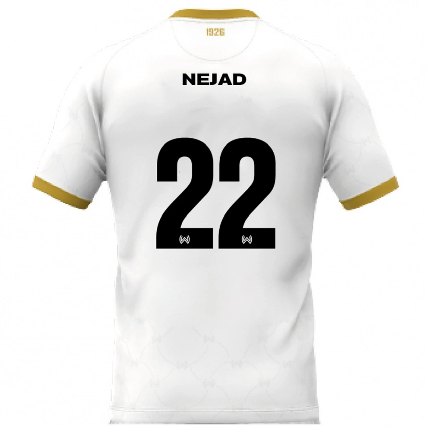 Danxen Dětské Milad Nejad #22 Bílá Zlatá Daleko Hráčské Dresy 2025/26 Dres