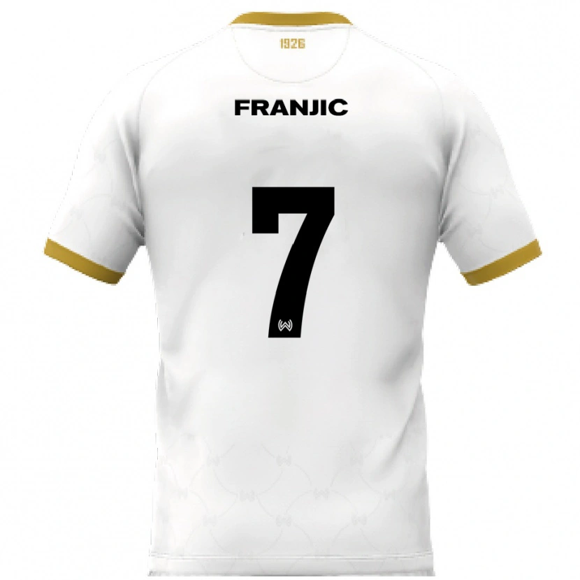 Danxen Dětské Ivan Franjic #7 Bílá Zlatá Daleko Hráčské Dresy 2025/26 Dres
