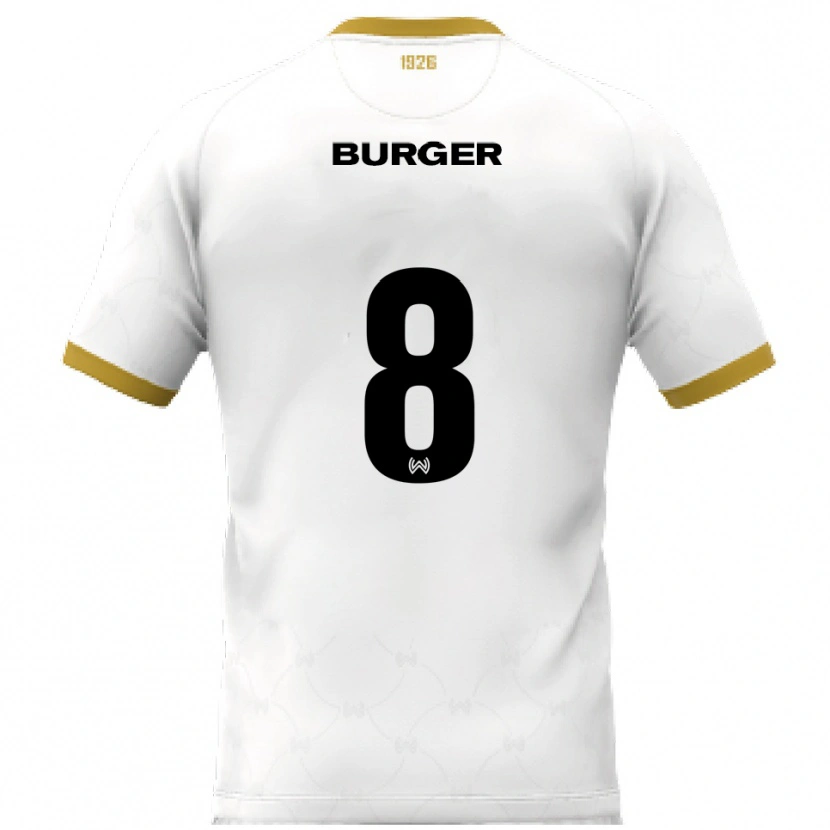 Danxen Dětské Glenn Burger #8 Bílá Zlatá Daleko Hráčské Dresy 2025/26 Dres