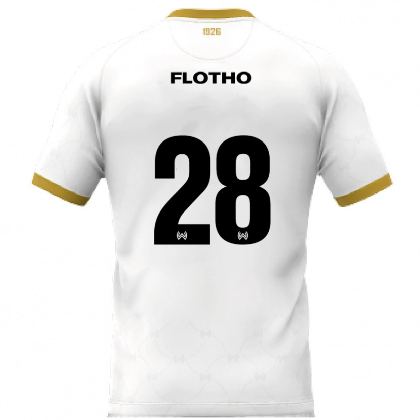 Danxen Dětské Moritz Flotho #28 Bílá Zlatá Daleko Hráčské Dresy 2025/26 Dres