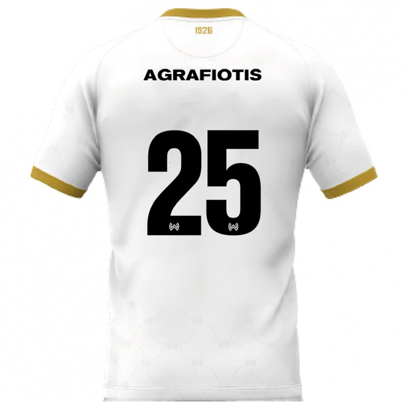 Danxen Dětské Nikolas Agrafiotis #25 Bílá Zlatá Daleko Hráčské Dresy 2025/26 Dres