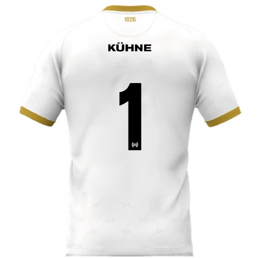 Danxen Dětské Lars Kühne #1 Bílá Zlatá Daleko Hráčské Dresy 2025/26 Dres