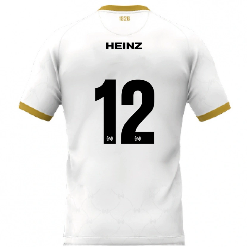 Danxen Dětské Lewin Heinz #12 Bílá Zlatá Daleko Hráčské Dresy 2025/26 Dres