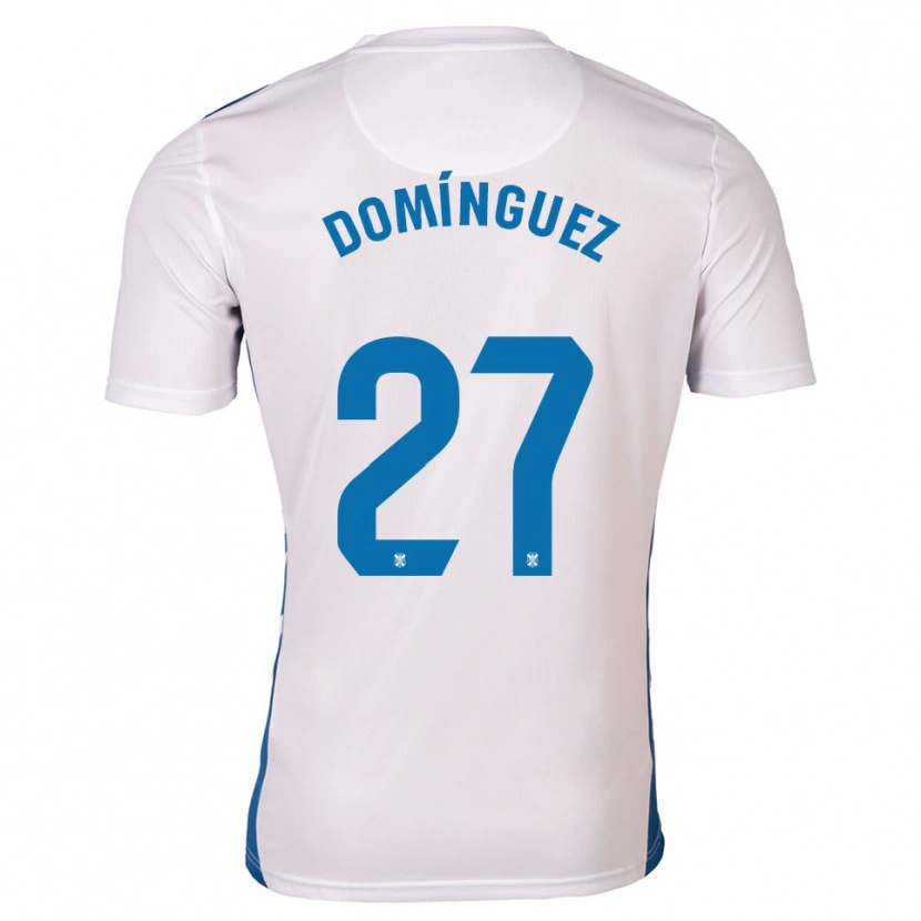 Danxen Pánské Carlos Domínguez #27 Bílá Modrá Domů Hráčské Dresy 2025/26 Dres