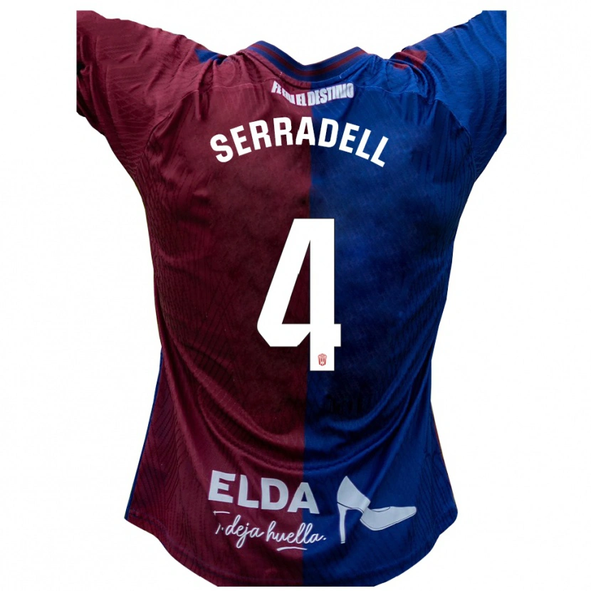 Danxen Pánské Álex Serradell #4 Modrá Červená Domů Hráčské Dresy 2025/26 Dres