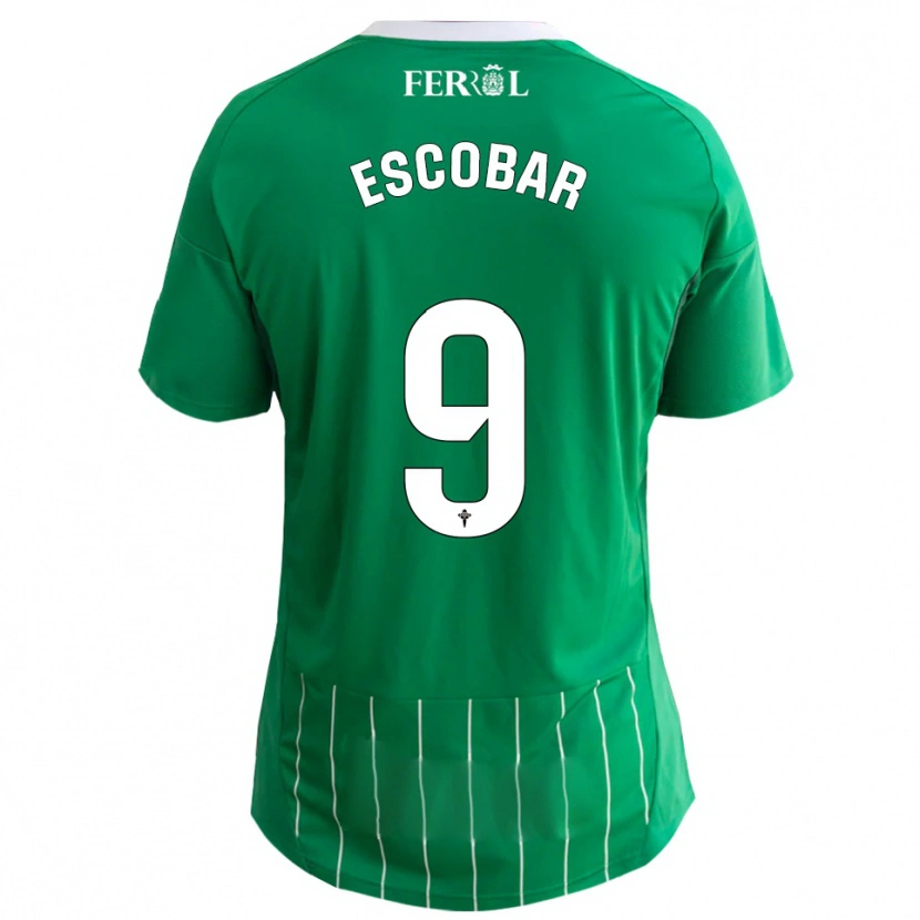 Danxen Pánské Antón Escobar #9 Zelená Bílá Domů Hráčské Dresy 2025/26 Dres