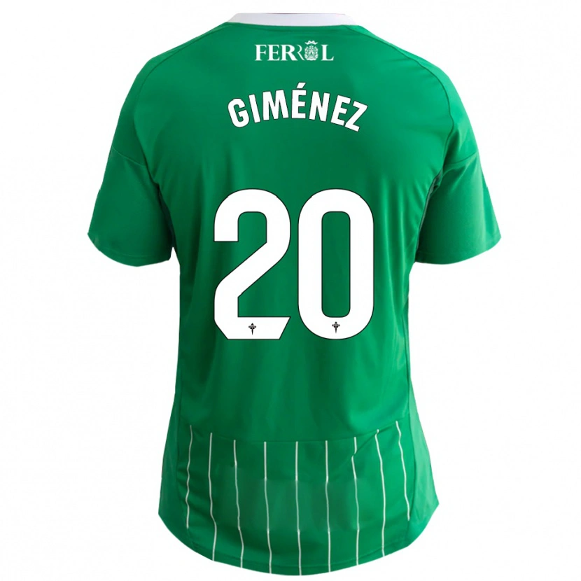 Danxen Pánské Álvaro Giménez #20 Zelená Bílá Domů Hráčské Dresy 2025/26 Dres