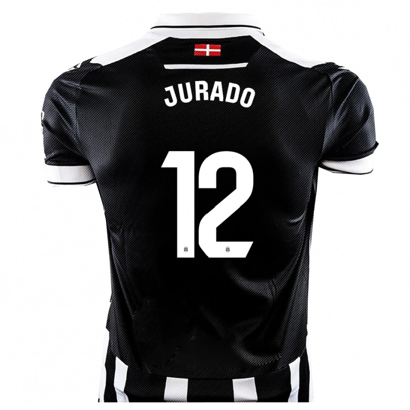 Danxen Pánské Marc Jurado #12 Černá Bílá Domů Hráčské Dresy 2025/26 Dres