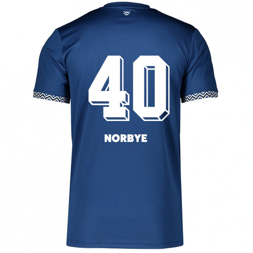 Danxen Pánské Jonathan Norbye #40 Námořnická Bílá Domů Hráčské Dresy 2025/26 Dres