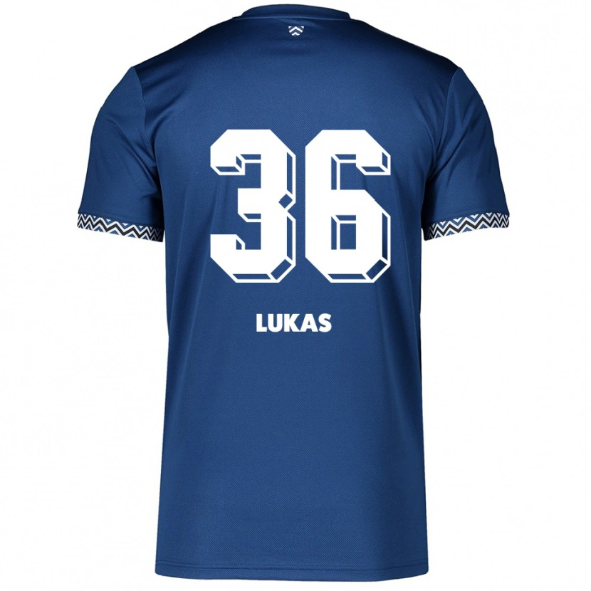 Danxen Pánské Justin Lukas #36 Námořnická Bílá Domů Hráčské Dresy 2025/26 Dres