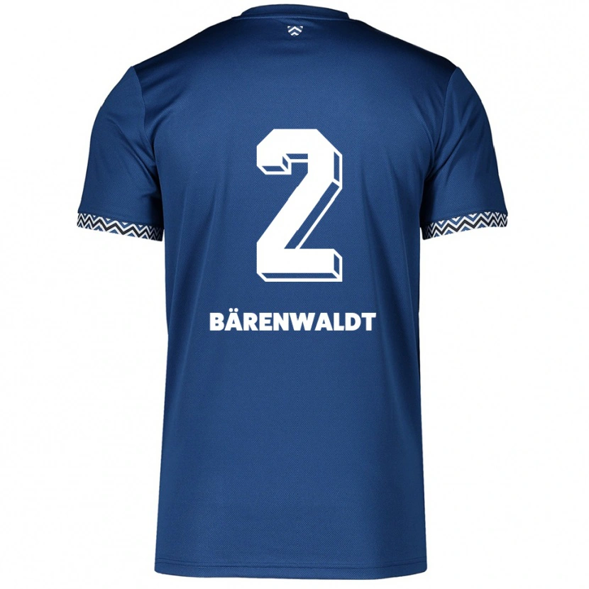 Danxen Pánské Tim Bärenwaldt #2 Námořnická Bílá Domů Hráčské Dresy 2025/26 Dres