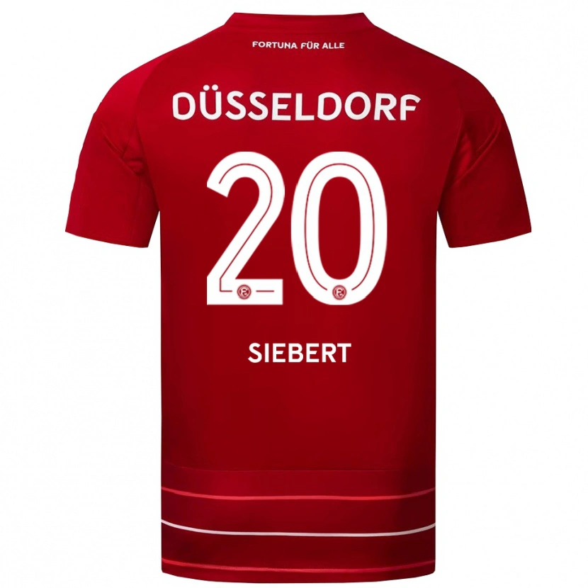 Danxen Pánské Jamil Siebert #20 Červená Bílá Domů Hráčské Dresy 2025/26 Dres
