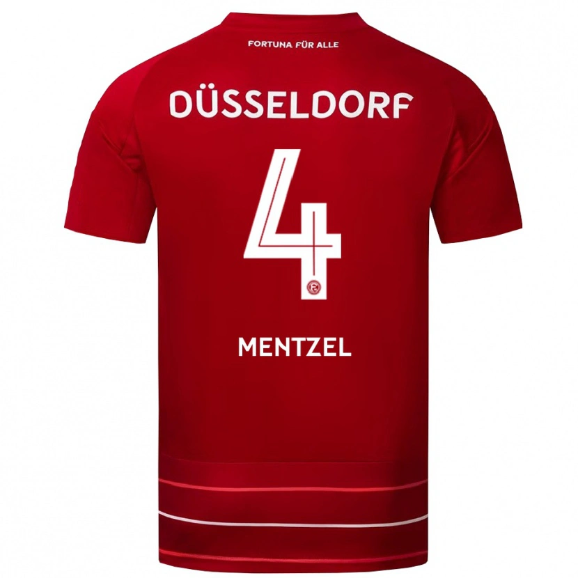 Danxen Pánské Levi Mentzel #4 Červená Bílá Domů Hráčské Dresy 2025/26 Dres