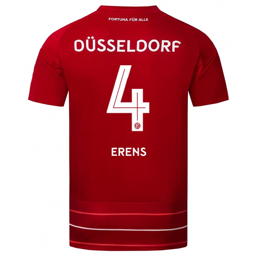 Danxen Pánské Noah Erens #4 Červená Bílá Domů Hráčské Dresy 2025/26 Dres