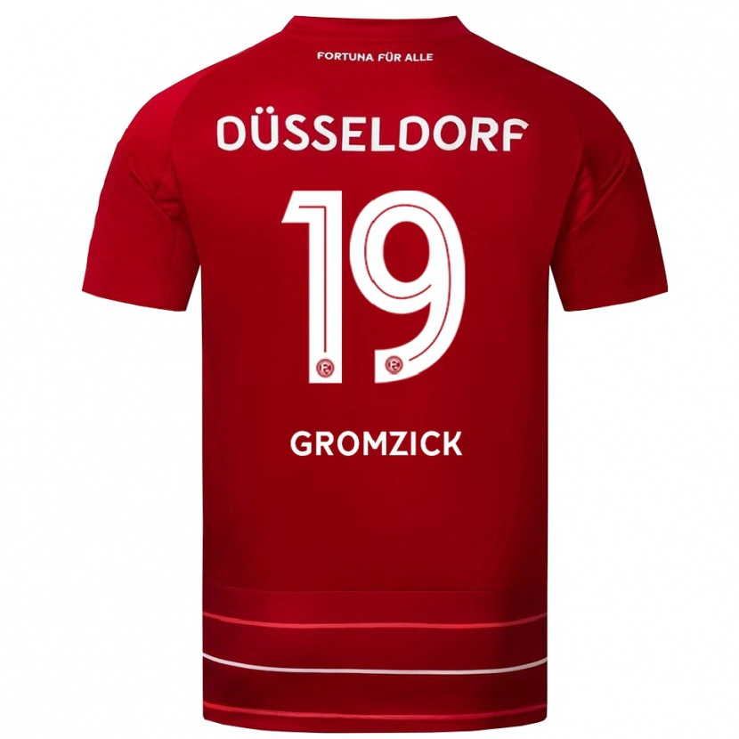 Danxen Pánské Finn Gromzick #19 Červená Bílá Domů Hráčské Dresy 2025/26 Dres