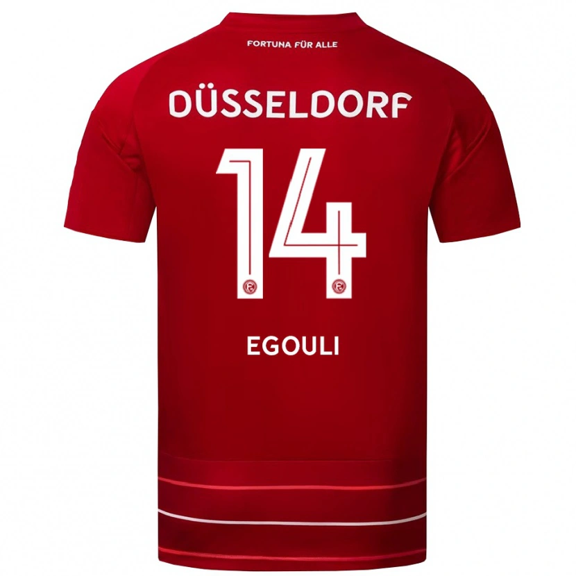 Danxen Pánské Noah Egouli #14 Červená Bílá Domů Hráčské Dresy 2025/26 Dres