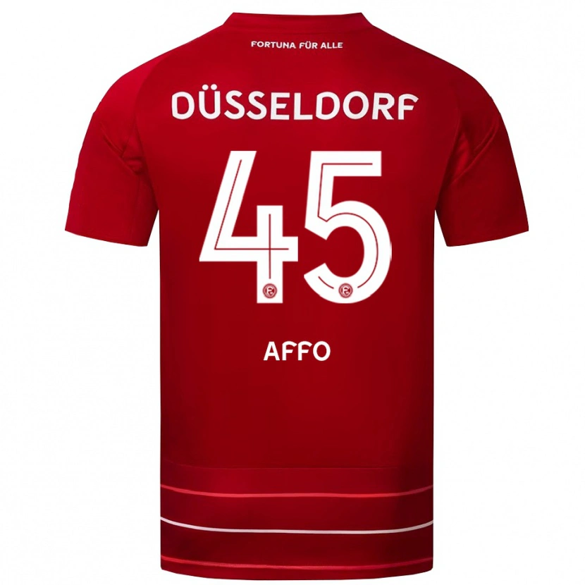 Danxen Pánské Karim Affo #45 Červená Bílá Domů Hráčské Dresy 2025/26 Dres