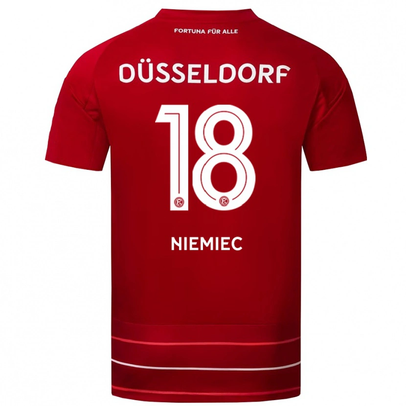 Danxen Pánské Jona Niemiec #18 Červená Bílá Domů Hráčské Dresy 2025/26 Dres