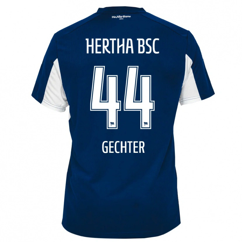 Danxen Pánské Linus Gechter #44 Bílá Modrá Domů Hráčské Dresy 2025/26 Dres